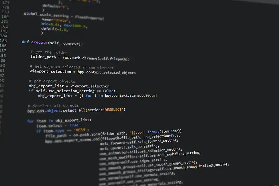 Image of a program code in the programming language python